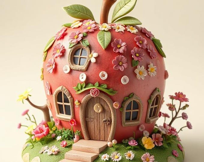 Apple House 3D Model STL File: Detailed 3D Printing Design