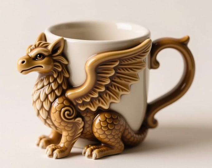 3D Model grifin Mug: High-Detail STL File for 3D Printing (Digital Download)