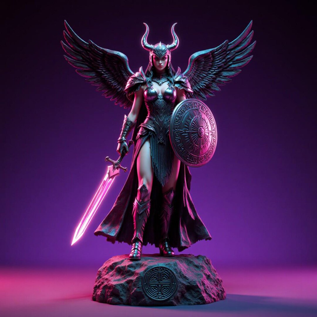 Dark Angel Warrior STL File: 3D Printable Winged Fighter Model - Etsy