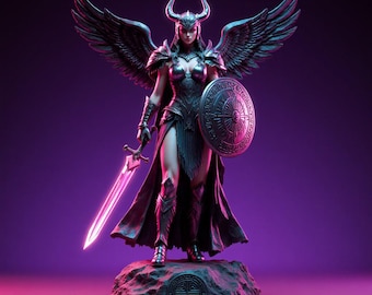 File STL Dark Angel Warrior: modello di combattente alato stampabile in 3D