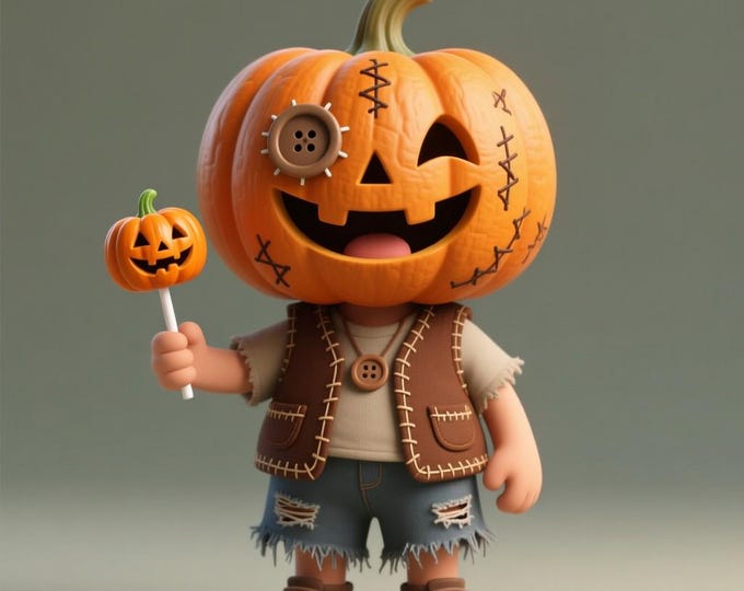 Pumpkin Kid STL • 3D Printable Halloween Character (Digital Download)