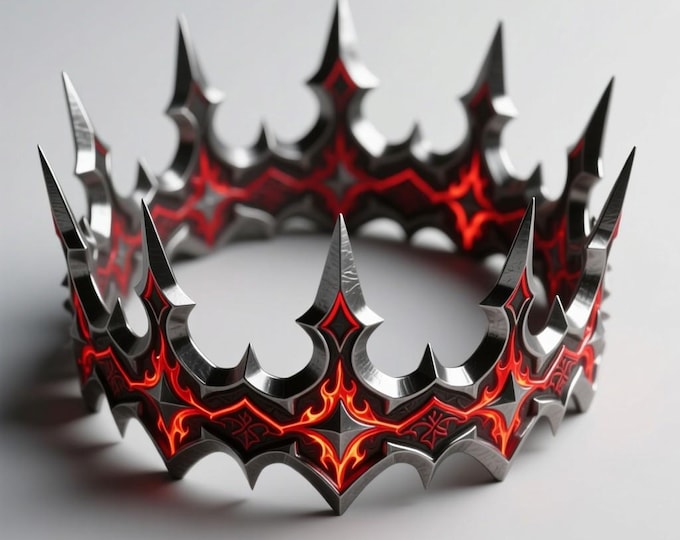 Demon Lord Crown STL | Spiked Evil King Tiara, Gothic Cosplay Prop (Digital Download)