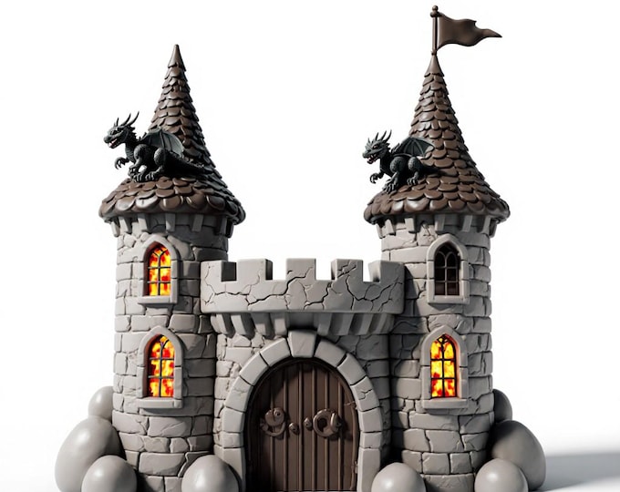 Fantasy Castle Gate 3D Model - STL File for 3D Printers