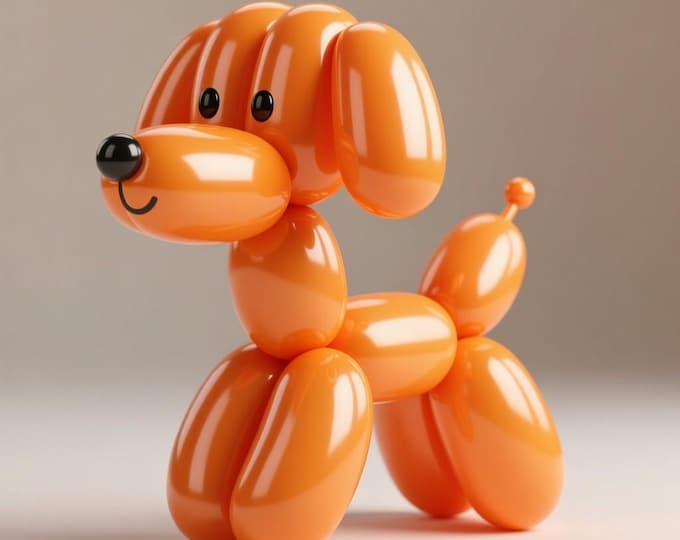 Balloon Dog STL: 3D Print Model for Playful Decor (Digital STL File)