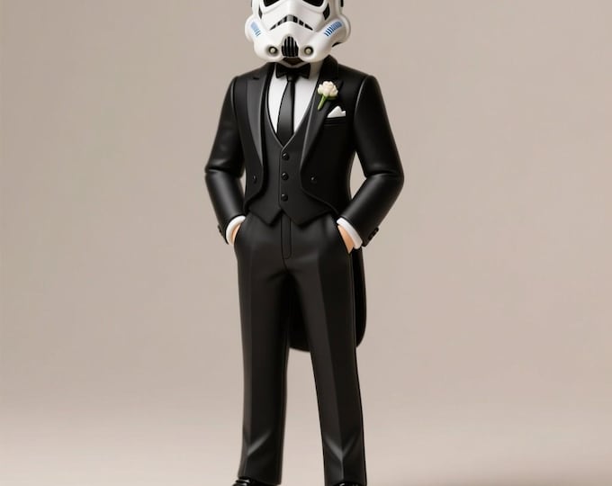 Groom Figurine STL | 3D Printable Wedding Suit Character | Digital Download File