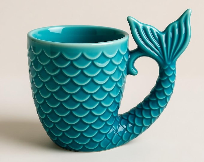3D Model fish Mug: High-Detail STL File for 3D Printing (Digital Download)