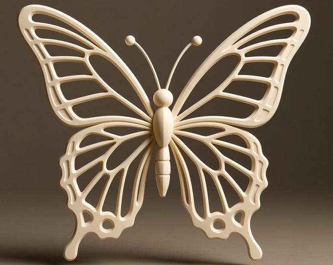 Butterfly 3D Model – Detailed STL File for 3D Printing