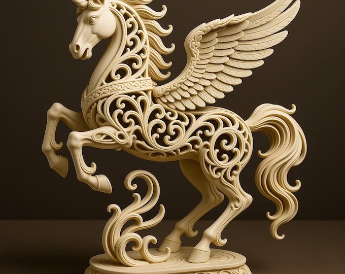 Detailed Pegasus Figure 3D Model - STL File for 3D Printing