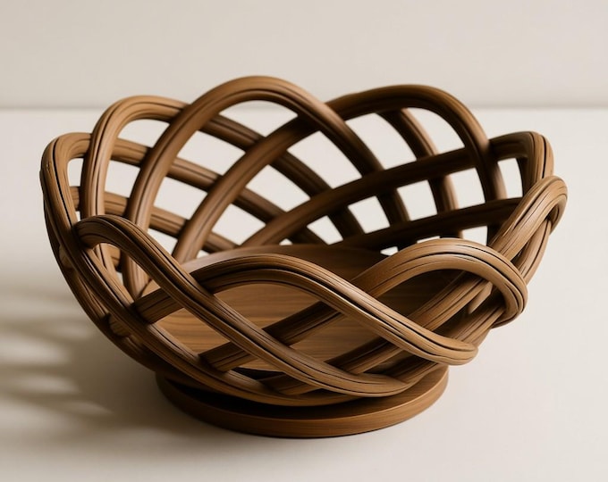 Woven Decorative Bowl 3D Model – STL File for 3D Printers