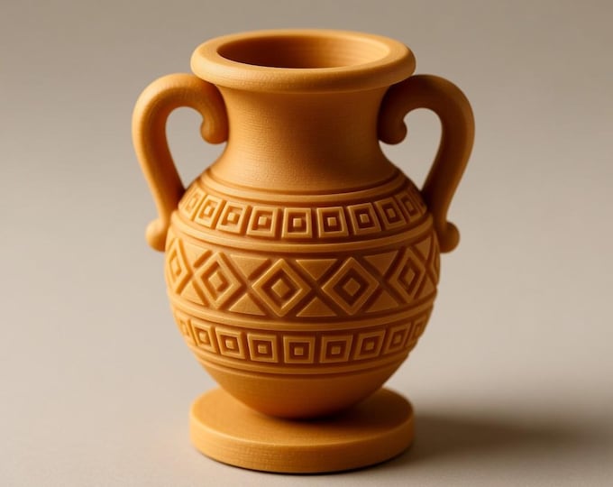 3D Printed Decorative Flower Pot - Detailed STL File