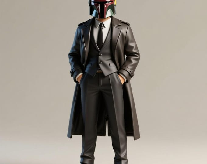 Chibi Sci-Fi Warrior STL File: 3D Printable Figurine Model