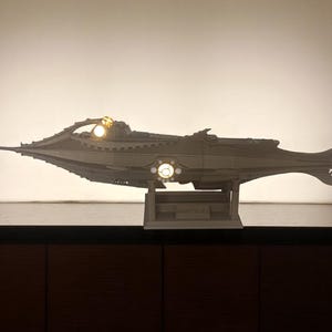 Nautilus Submarine Led model– 3D Printed Steampunk Decor – Jules Verne Inspired Collectible
