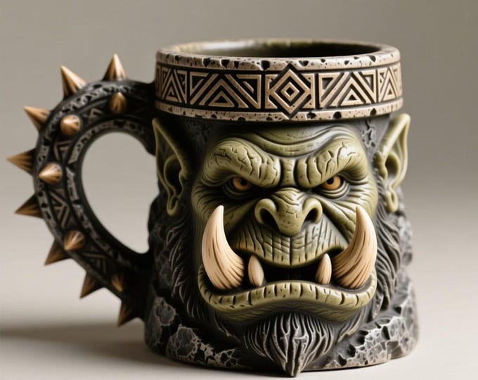 Troll Mug 3D Model STL File: Digital Download for 3D Printing