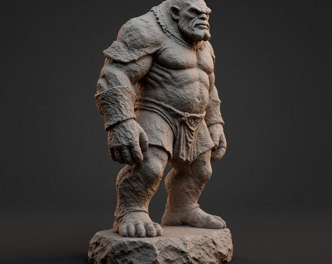 Stone Giant STL: Fantasy Monster 3D Print Model (Digital STL File)