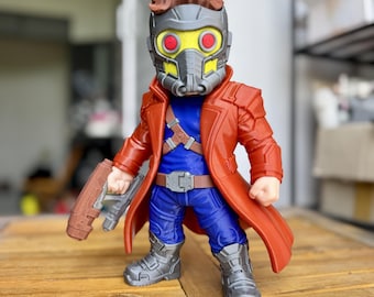 Figura de Caçador de Recompensas Espacial, Estatueta de Herói Mascarado de Ficção Científica, Personagem Galáctico Impresso em 3D, Item Colecionável de Ação para Decoração de Mesa