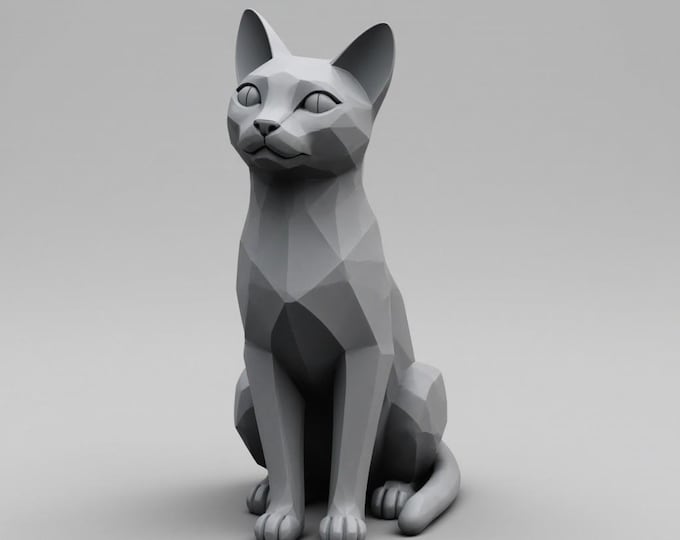 modern table cat decor 3D Model STL file for 3D printing