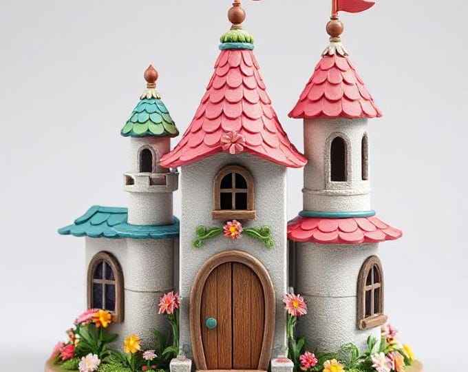 Castle House 3D Model: Detailed STL File for 3D Printing