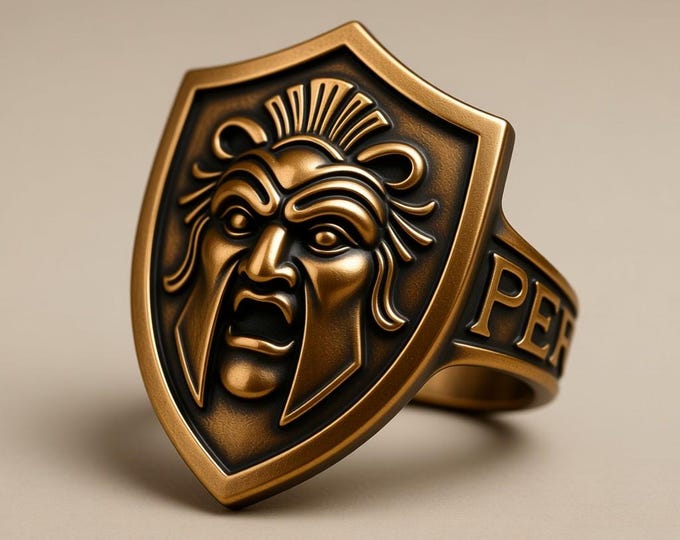 Roman Shield Ring STL: 3D Printable Gladiator Cosplay (Digital Download)