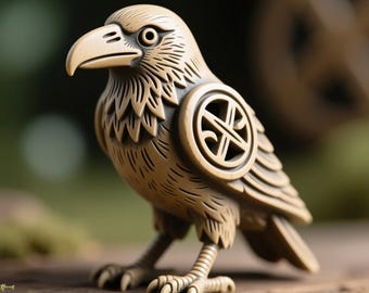 Modelo 3D de figura de cuervo: archivo STL detallado para impresoras 3D
