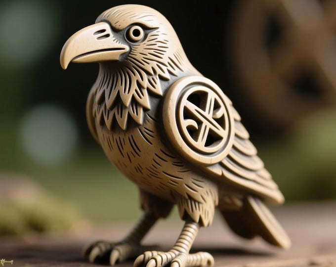 3D Crow Figure Model – Detailed STL File for 3D Printers