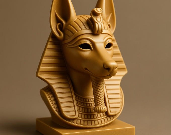 Egyptian Dog Bust 3D Model STL file for 3D printing