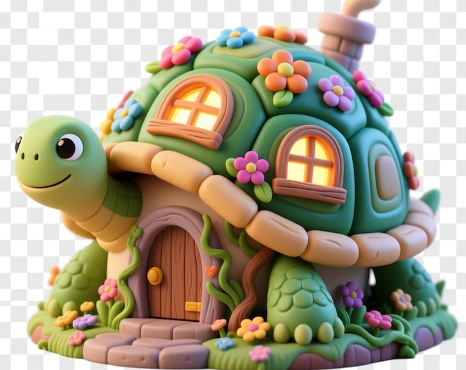 3D Printed Tortoise House Model - Detailed STL File