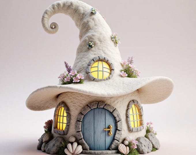 Whimsical Hat House 3D Model – Printable STL File