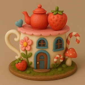 Cup House 3D Model – Detailed, High-Quality STL File Ready for Easy Printingstl file,3D Digital Printing STL File for 3D Printers