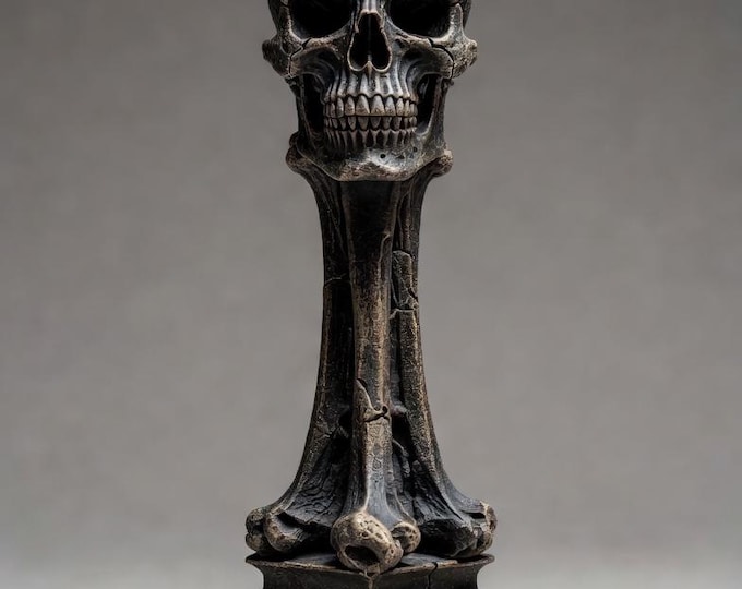 Gothic Skull Chess Piece STL File – Dark Fantasy 3D Print Model (Digital Download)