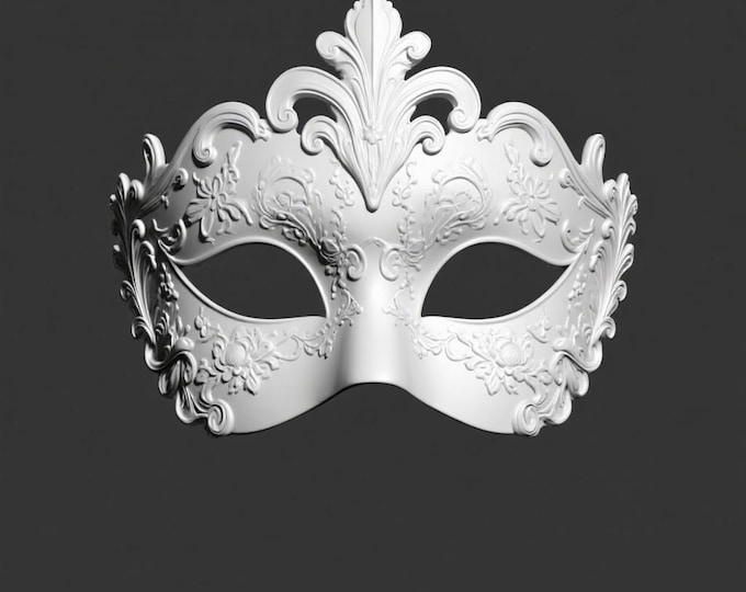 3D Printed Prom Mask STL File: Digital Download for 3D Printers