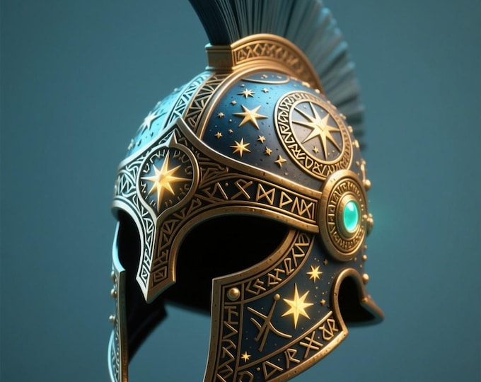 Ancient Warrior Helmet STL File - Detailed 3D Printable Design