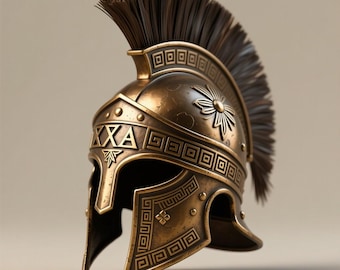 Spartan Helm 3D STL Modell: Antike griechische Krieger-Design (Digitaler Download