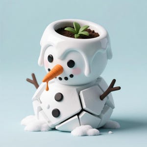 Pflanzgefäß STL - 3D-Druck Weihnachtsdekor (Digitale Datei)