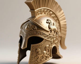 Altgriechischer spartanischer Helm STL-Datei - 3D druckbares Modell