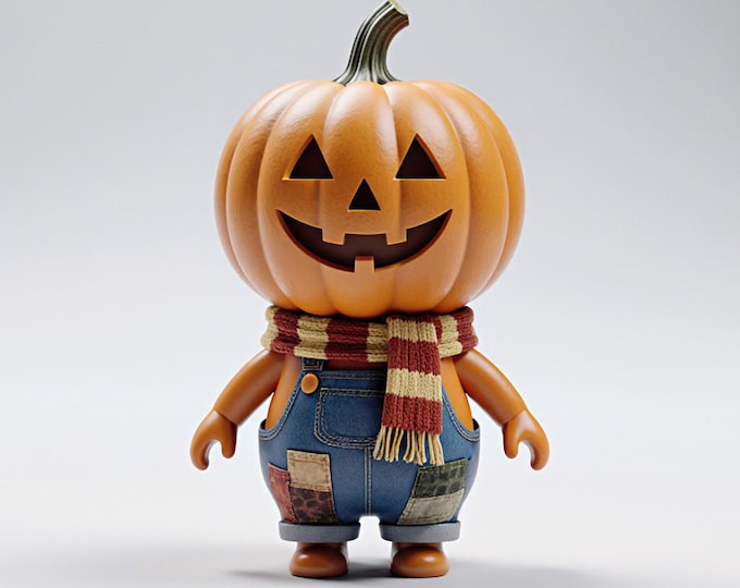3D Print Pumpkin Boy Figurine – Halloween STL File (Digital Download)
