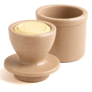 Handmade Verona Marble Butter Keeper: French Style Crock