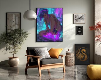 Anime Metal Wall Art | Japanese Style Poster | Collector's Edition Wall Art, Gift for Anime Lovers | Conceptual Metal Wall Art, by Lora Loom