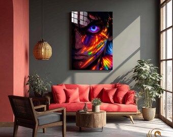 Anime Metal Poster & Anime Metal Wall Art –Neon Otaku Room Decor, Manga Gift, Aesthetic Anime Bedroom, Wall Art Poster, Collector's Edition