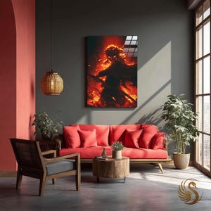 Anime Metal Poster: Minimalist Manga Metal Wall Art