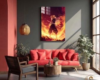 Anime Metal Poster, Japanese Metal Wall Art Print, Otaku Room Decor