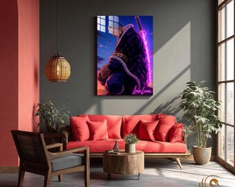 Anime Metal Poster & Anime Metal Wall Art –Neon Otaku Room Decor, Manga Gift, Aesthetic Anime Bedroom, Wall Art Poster, Collector's Edition