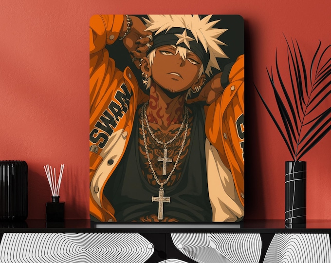 Featured listing image: Anime Poster, Anime Metal Wall Art, Anime Metal Poster, Metal Sign, Anime Room Decor, Japanese Wall Art, Anime Lover Gifts, Metal Wall Decor