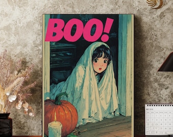 Retro Anime Metal Poster