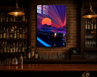Car Metal Posters - Neon