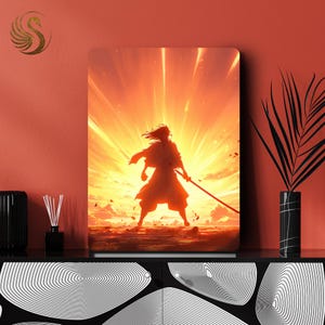 Anime Metal Poster: Minimalist Manga Metal Wall Art