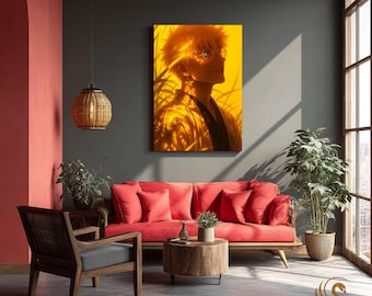 Anime Metal Poster & Anime Metal Wall Art –Neon Otaku Room Decor, Manga Gift, Aesthetic Anime Bedroom, Wall Art Poster, Collector's Edition