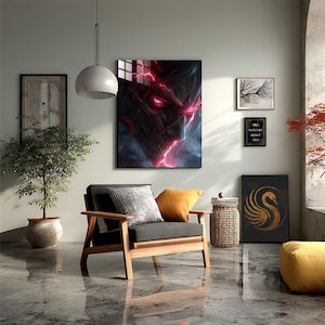 Anime Metal Poster, Japanese Metal Wall Art Print, Otaku Room Decor