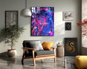 Anime Metal Wall Art | Japanese Style Poster | Collector's Edition Wall Art, Gift for Anime Lovers | Conceptual Metal Wall Art, by Lora Loom