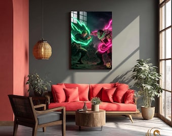 Anime Metal Poster & Anime Metal Wall Art –Neon Otaku Room Decor, Manga Gift, Aesthetic Anime Bedroom, Wall Art Poster, Collector's Edition