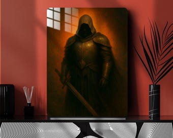 Limited Edition, Valerius Epic Warrior Wall Art, Metal Poster Metal Wall Art Fantasy Art Print, Wall , Warrior, Dark Fantasy Artwork, Gift,